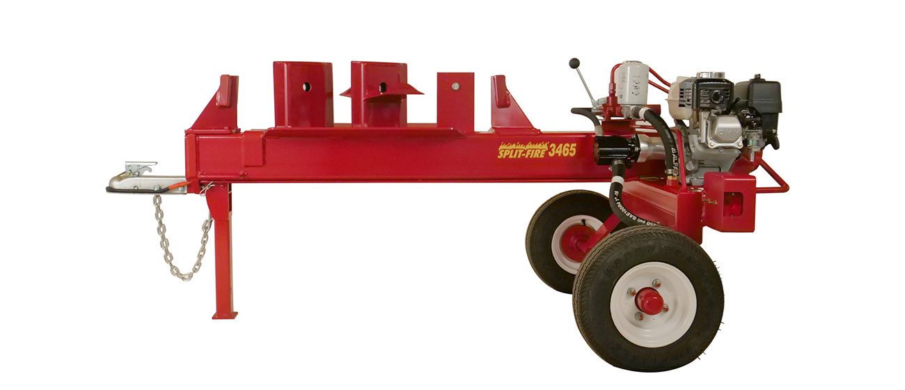3455 Split-Fire log splitter with 4-way knife, gas powered for efficient wood splitting