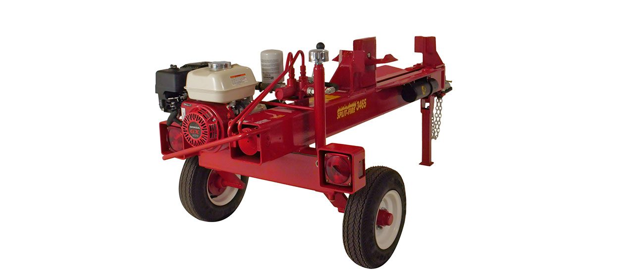 High-performance 3455 Split-Fire log splitter with 4-way knife, gas powered