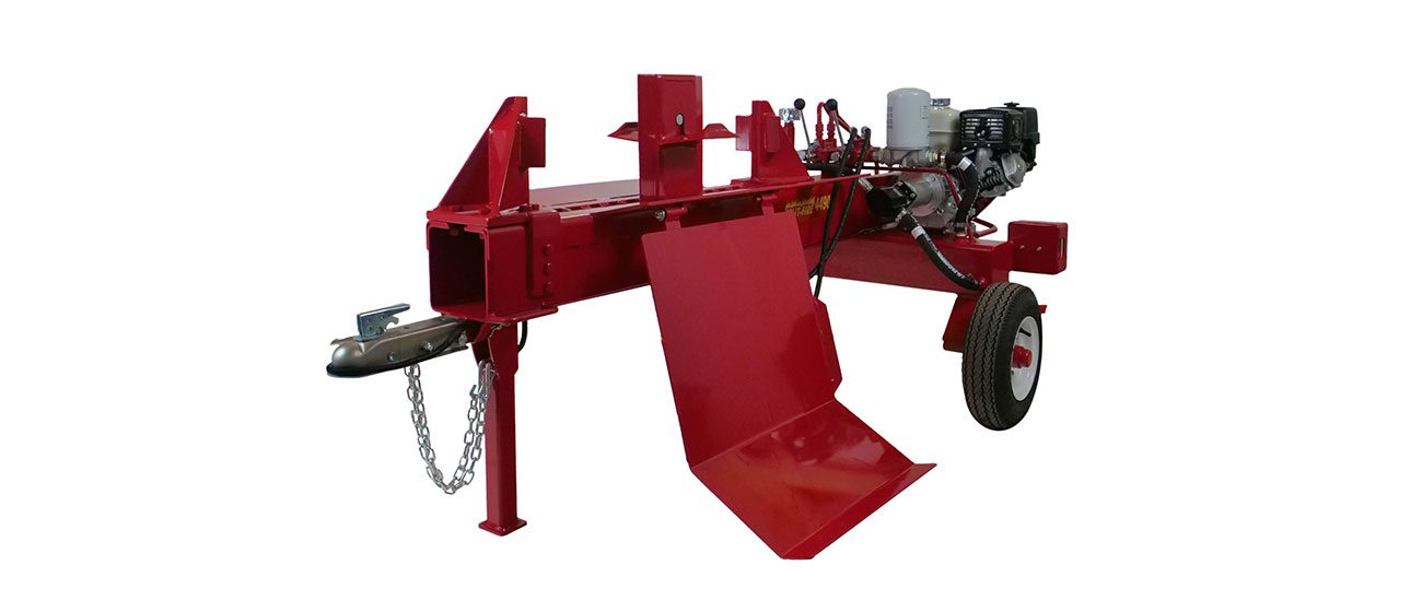Professional-grade gas-powered 4490 Split-Fire log splitter with 4-way knife and log lifter