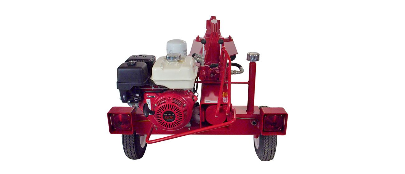 Reliable gas-powered 4490 Split-Fire log splitter with 4-way splitting wedge