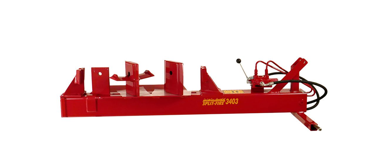 Effective and powerful Split-Fire 3403 log splitter with 4-way wedge and 3-point hitch