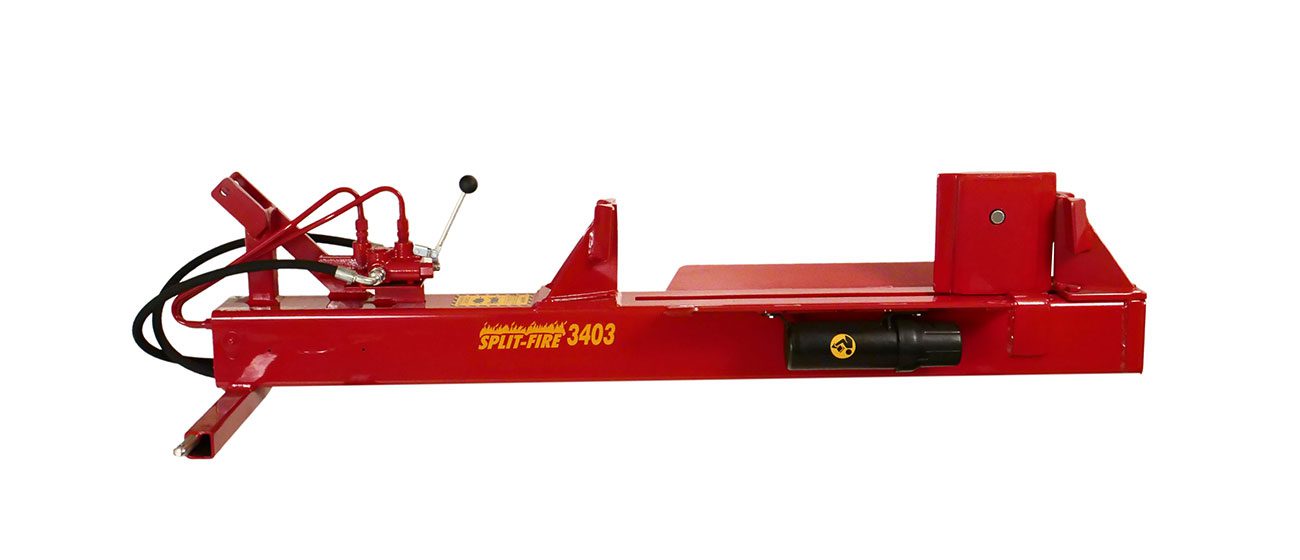 Efficient and reliable Split-Fire 3403 log splitter with 3-point hitch and 2-way wedge