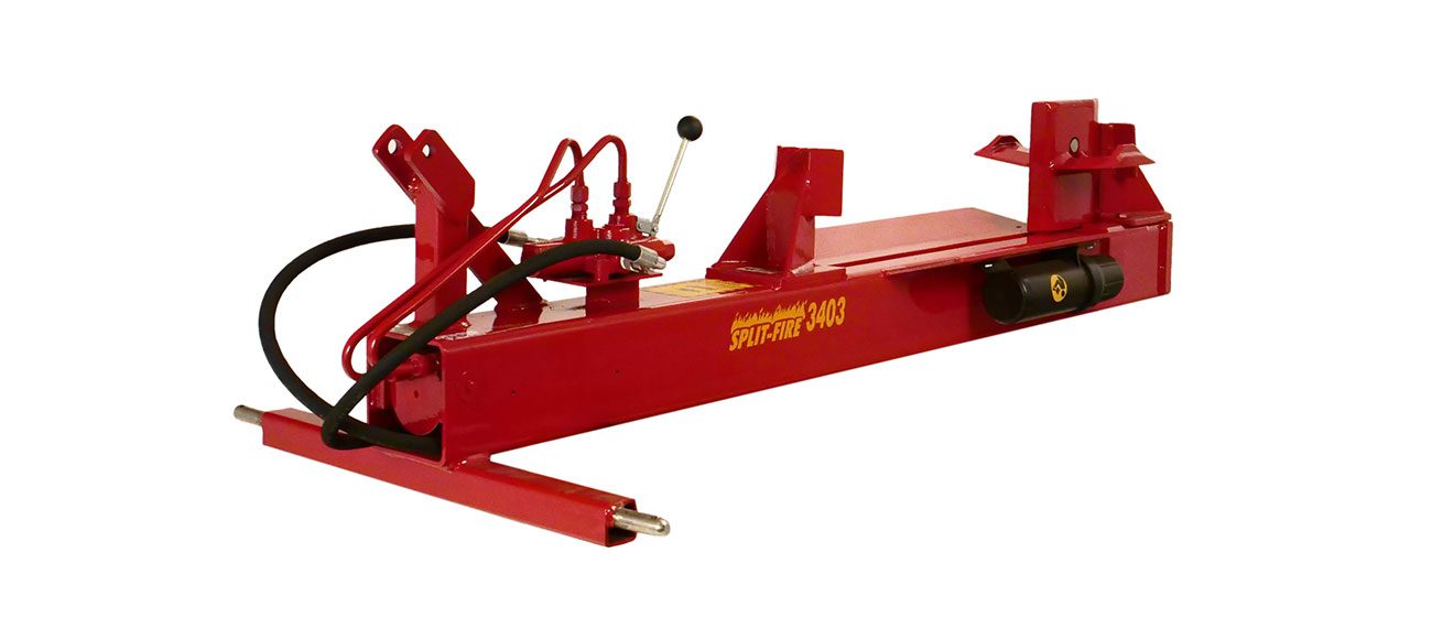 Split-Fire 3403 3-point hitch log splitter with 4-way wedge for efficient wood splitting