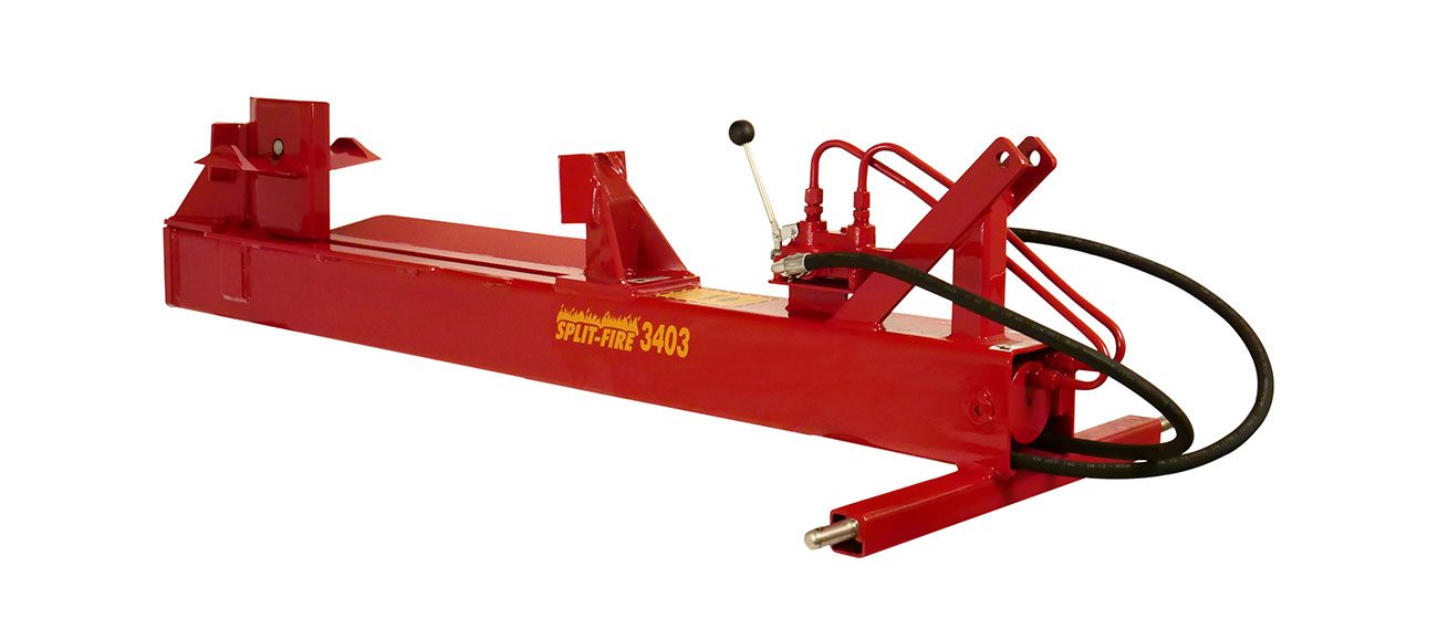 Split-Fire 3403 3-point hitch log splitter with 4-way wedge for efficient wood splitting
