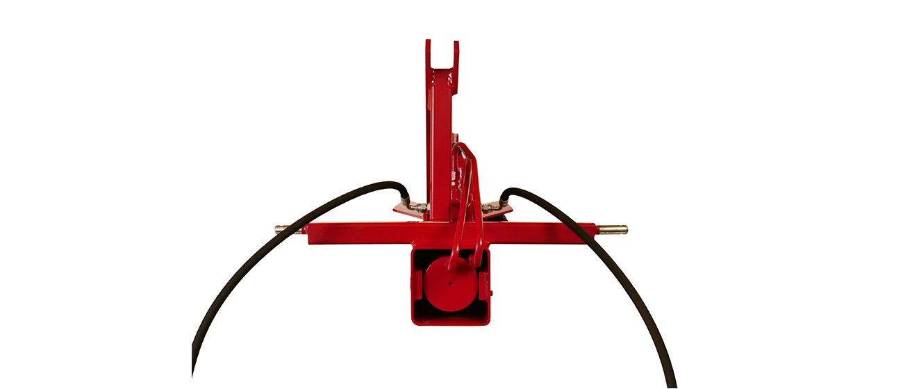 Powerful Split-Fire 4403 log splitter with 3-point hitch for heavy-duty tasks rear view