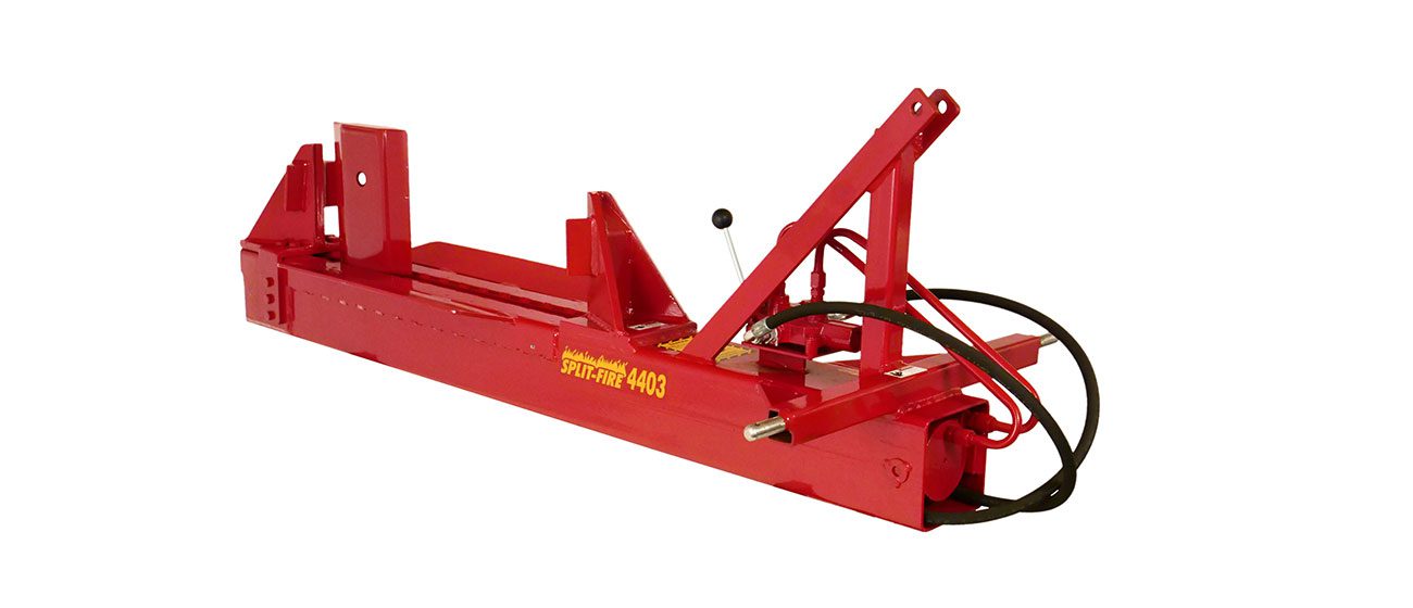 Efficient and reliable Split-Fire 4403 log splitter with 3-point hitch side view