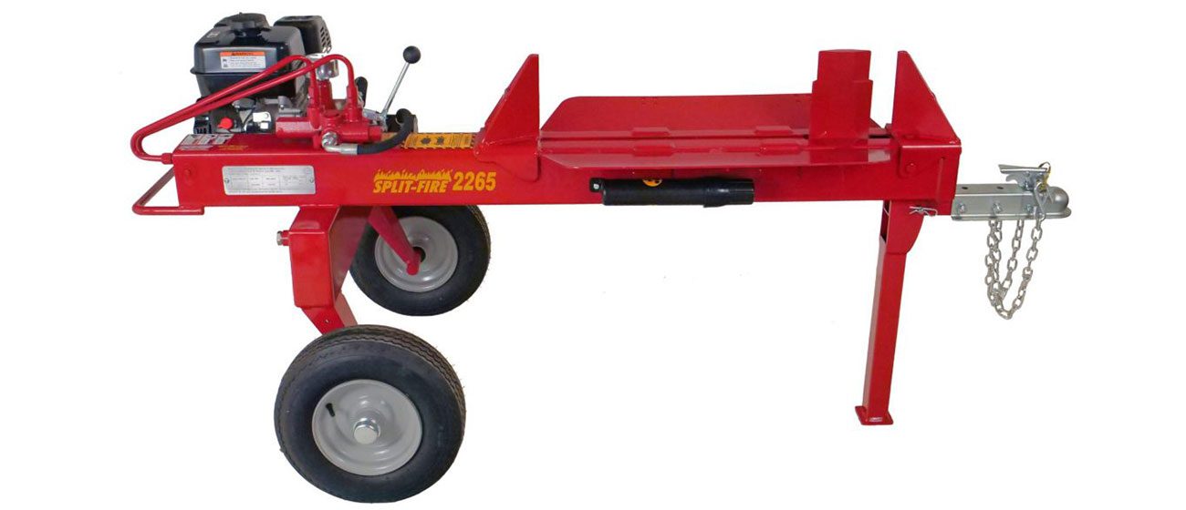 High-powered red 2265 Split-Fire log splitter for heavy-duty tasks