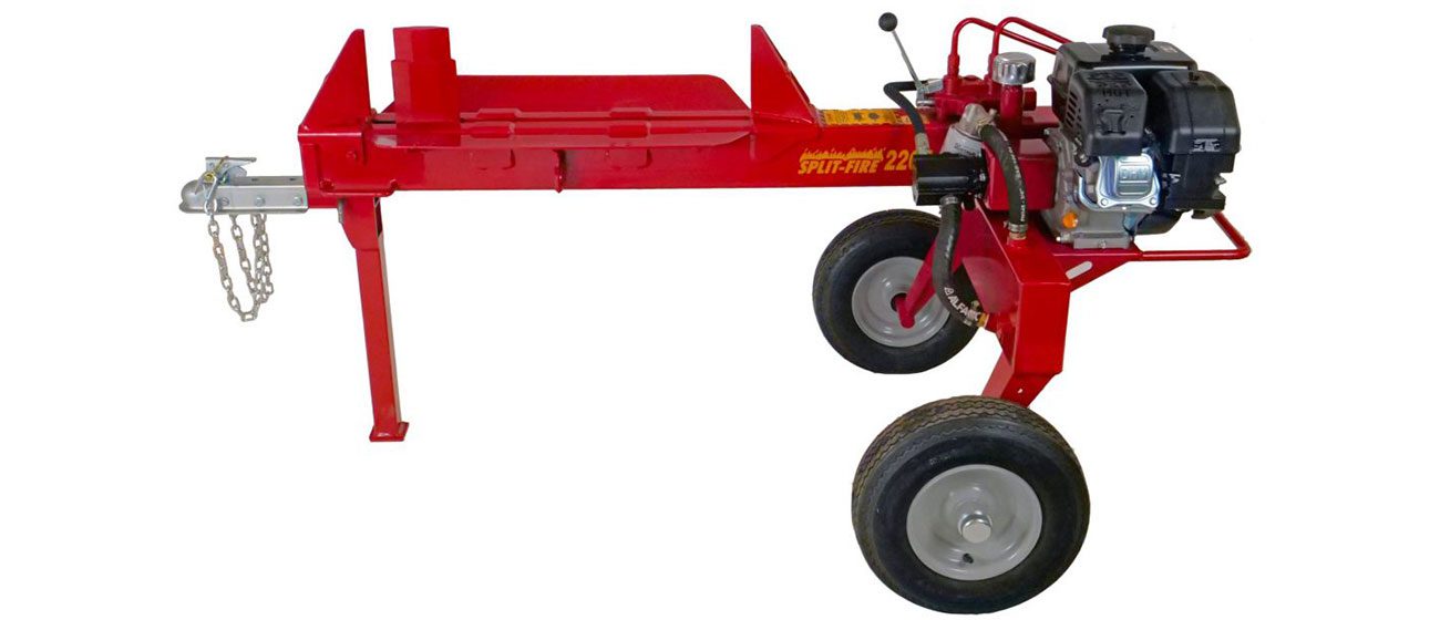 2265 Split-Fire log splitter in red for effective wood splitting