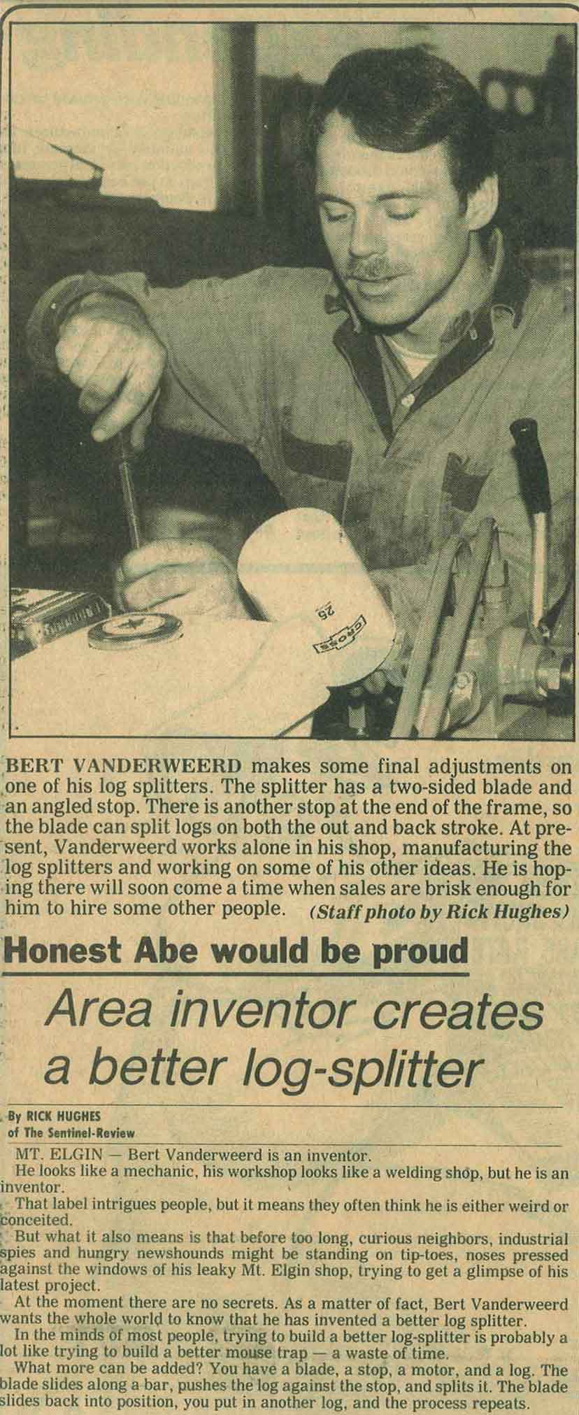 Our story article Split-fire log splitters