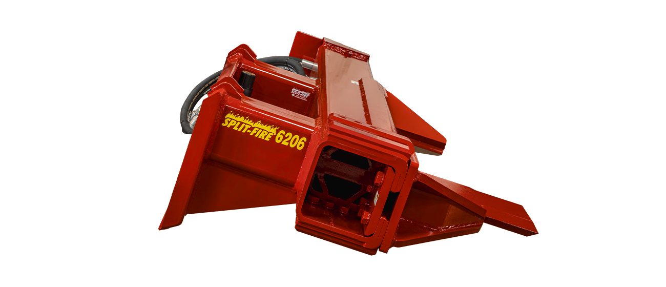 split-fire 6206 skidsteer log splitter right side profile