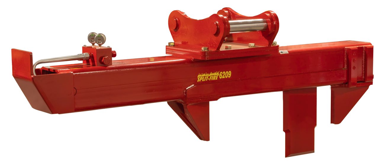split-fire 6209 excavator log splitter left side view