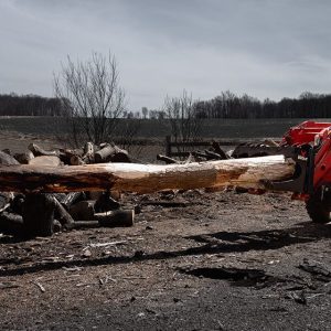 Split-fire Buck-it XL mounted on kubota tractor
