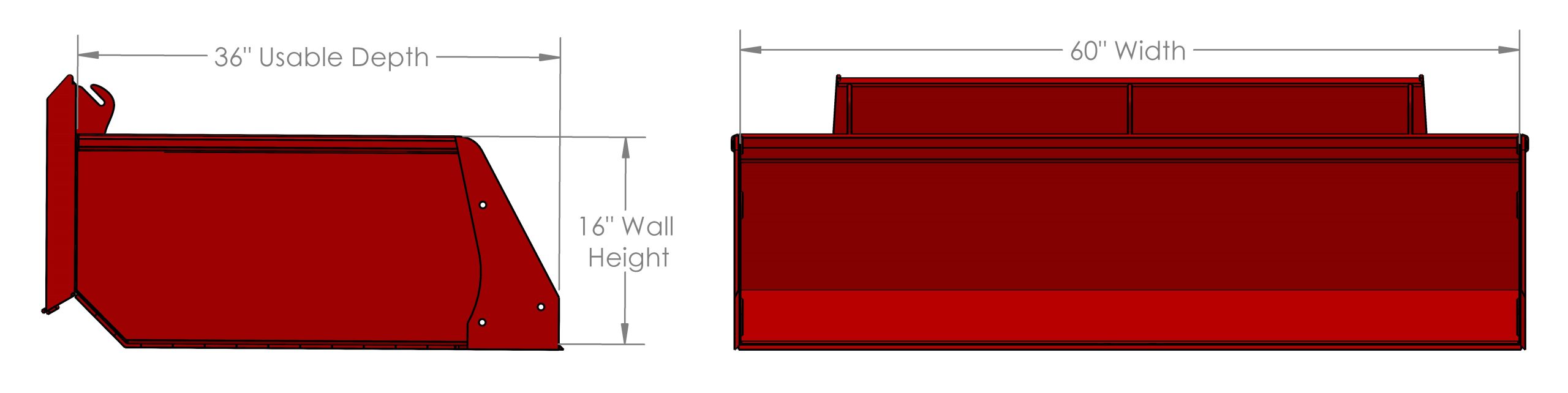 3d computer drawing blueprint of the split-fire 60 inch hi cap
