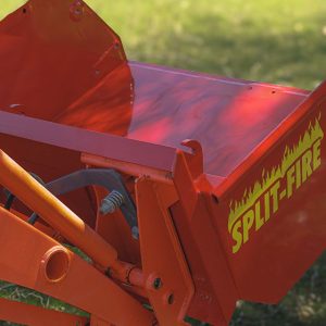Split-Fire high cap bucket mounted to kubota bx
