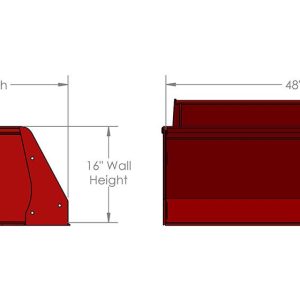 3d computer drawing blueprint of the split-fire 48 inch hi cap