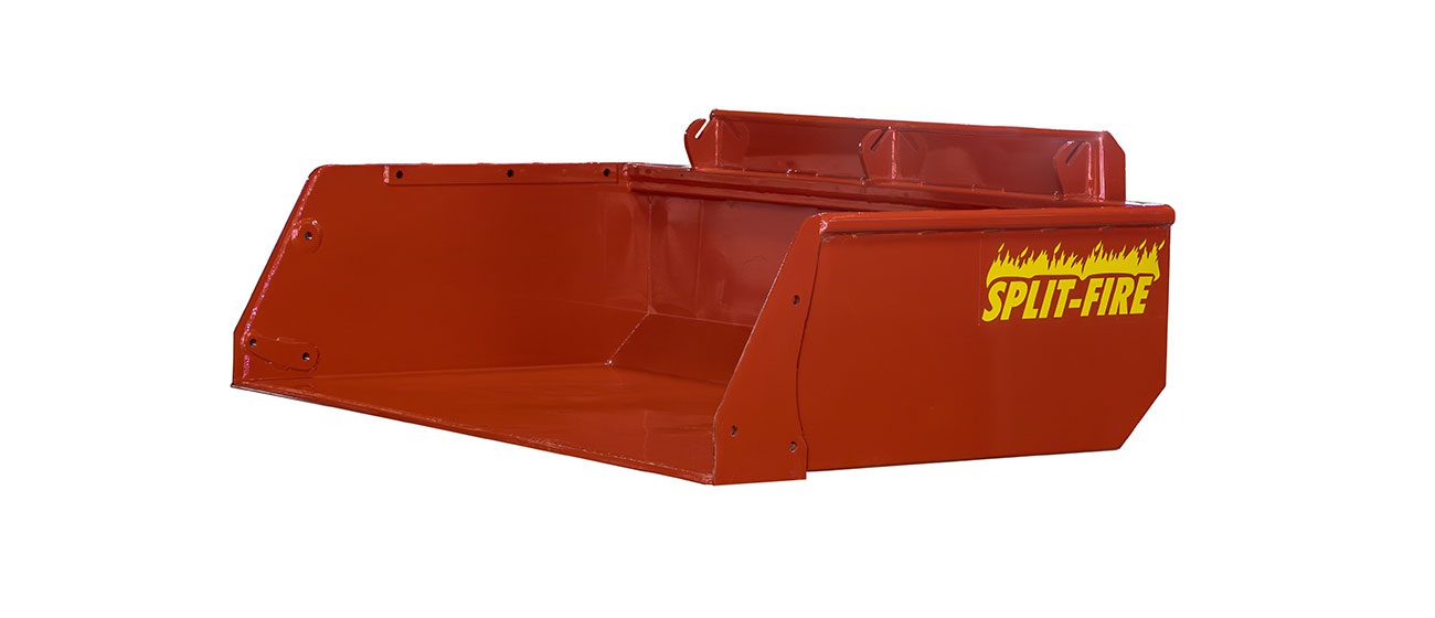 front right profile of a 48 inch split-fire hi cap bucket