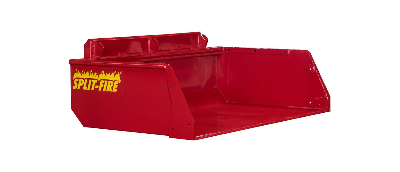 front side profile of a 48 inch split-fire hi cap bucket