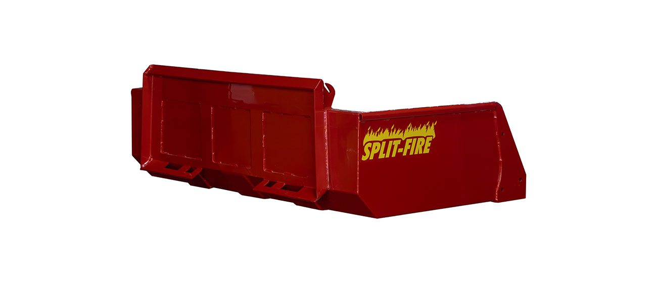 side rear profile of a 48 inch split-fire hi cap bucket