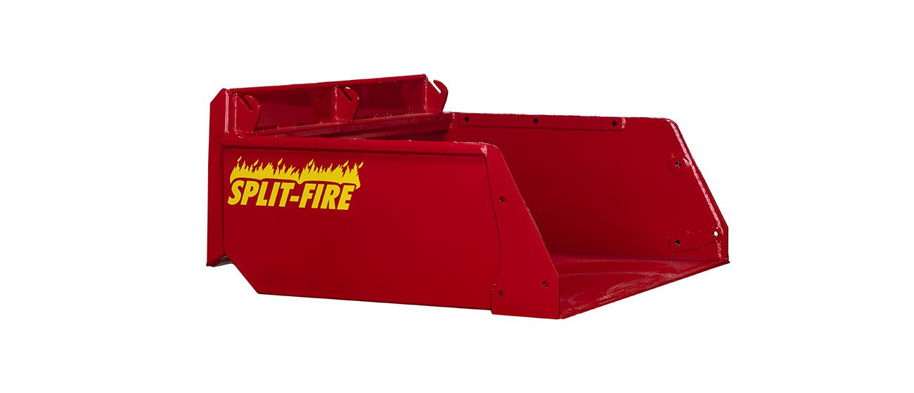 front side profile of a 60 inch split-fire hi cap bucket