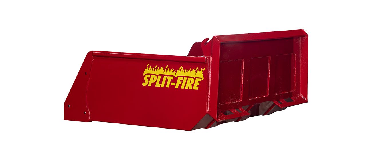 rear side profile of a 60 inch split-fire hi cap bucket
